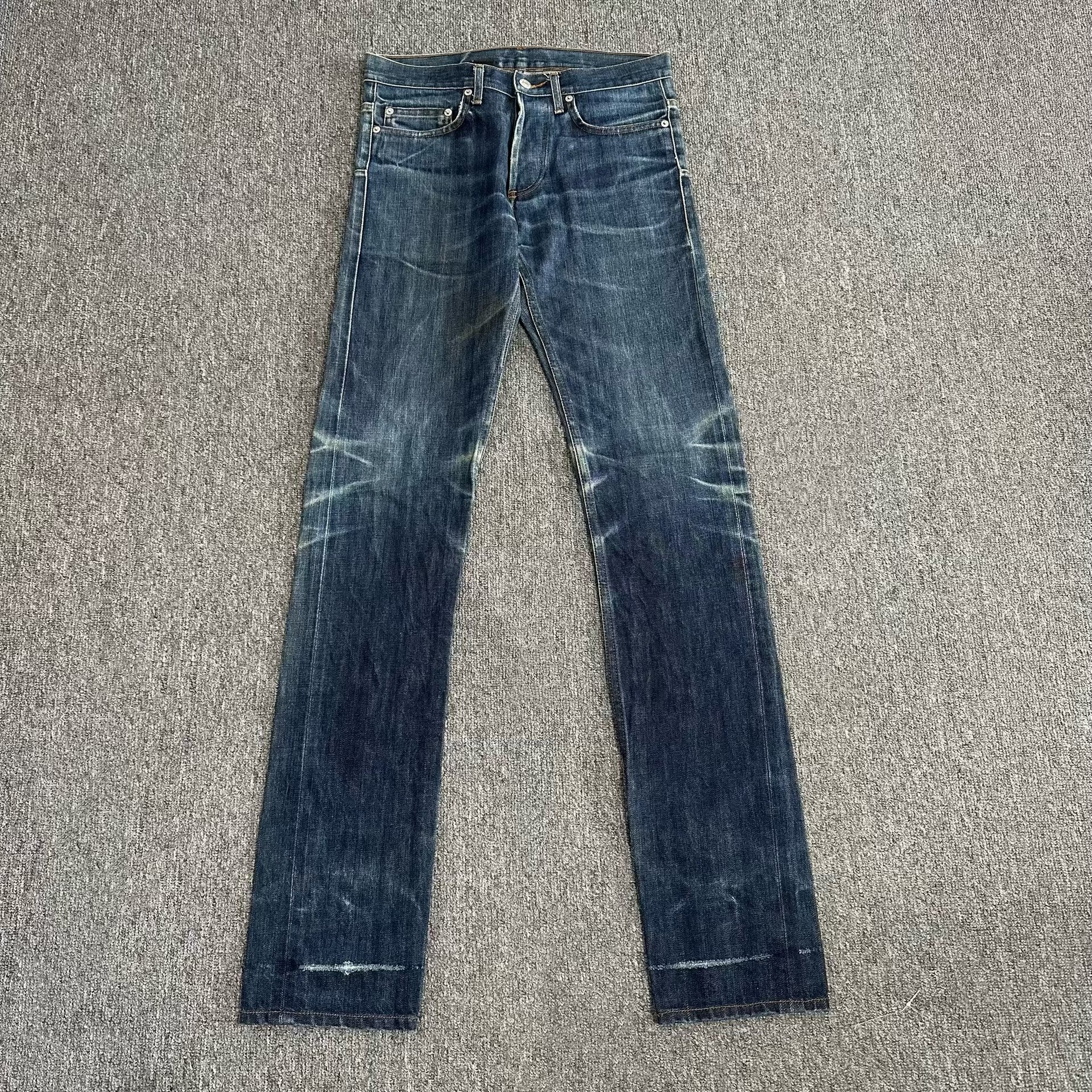 Dior Homme Indigo Destroyed Hem Jeans