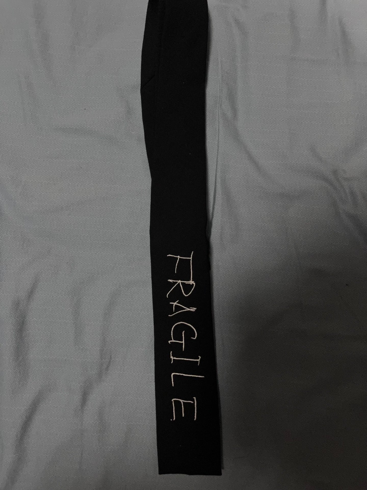 Yohji Yamamoto FRAGILE Embroidered Tie