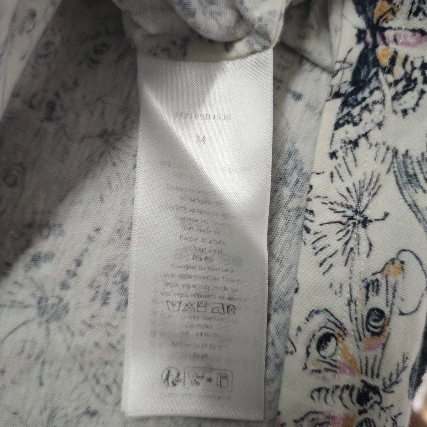 Dior Floral Butterfly Short Sleeve Top — back