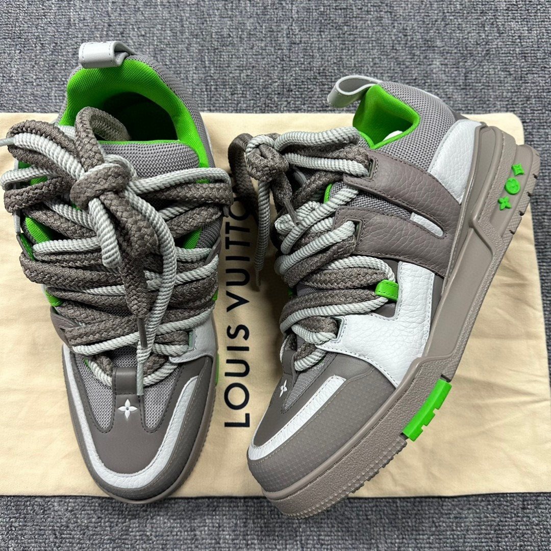 Louis Vuitton Skate Low-Top Leather Sneakers — detail