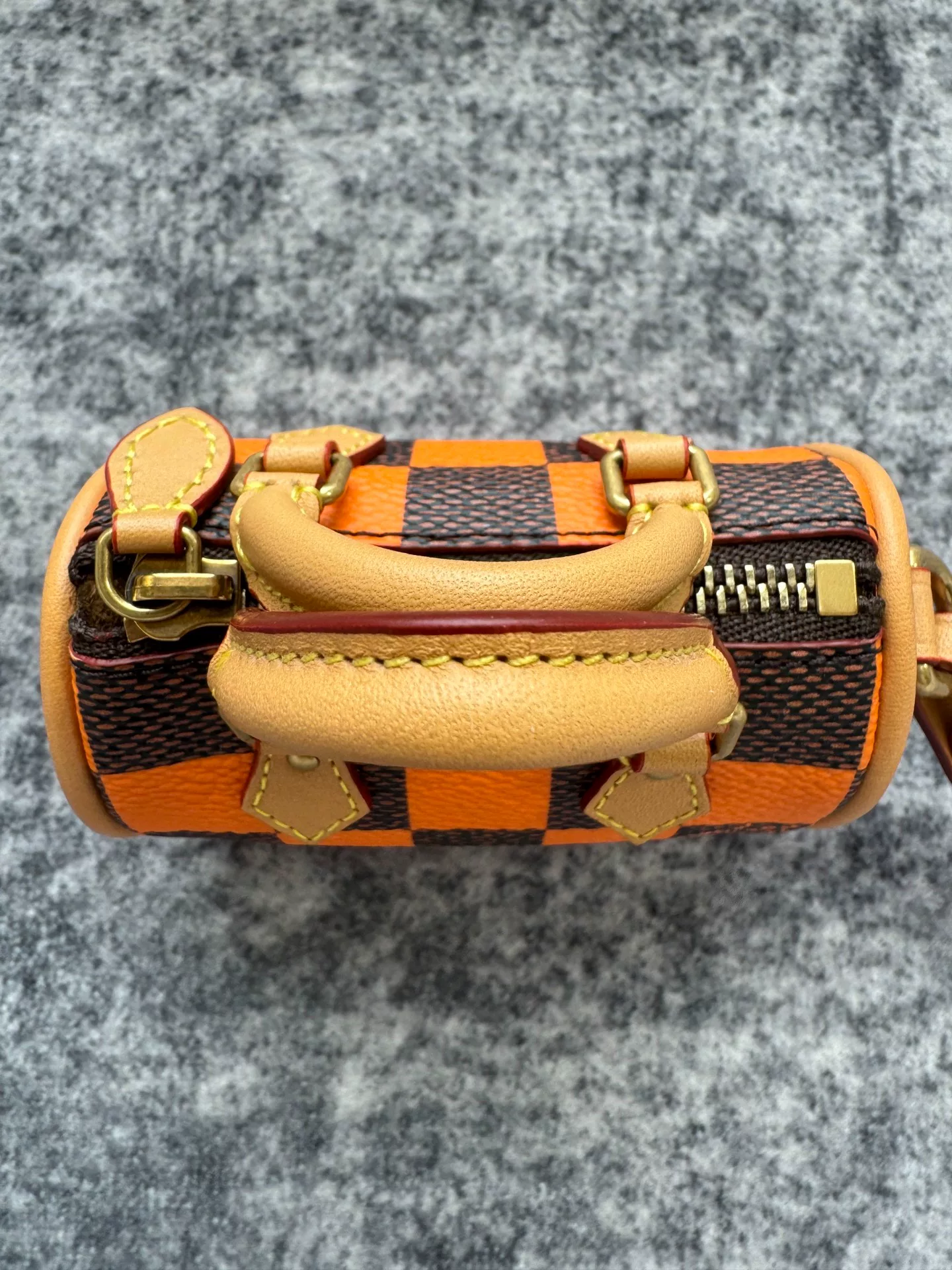 Louis Vuitton Speedy Small Black Orange Check — back