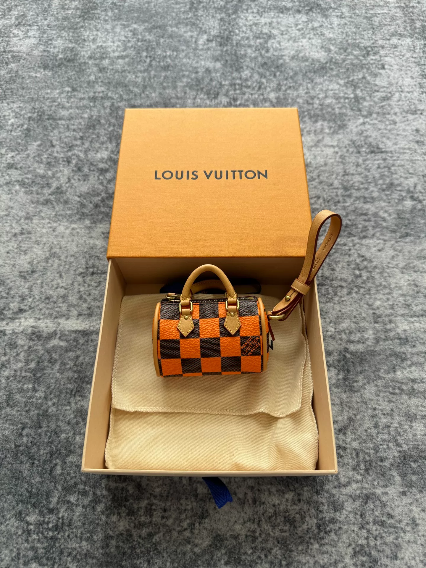 Louis Vuitton Speedy Small Black Orange Check