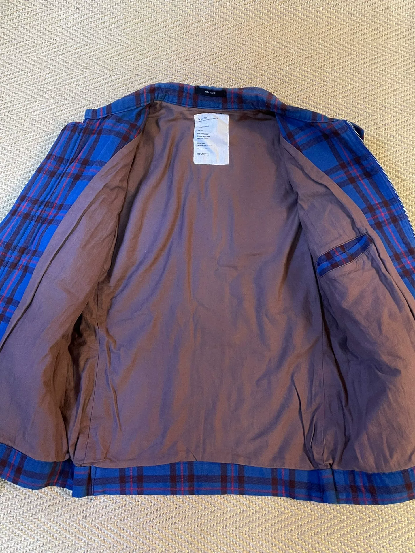 WTAPS M3 Twill Diamond Quilt Biker Jacket — front