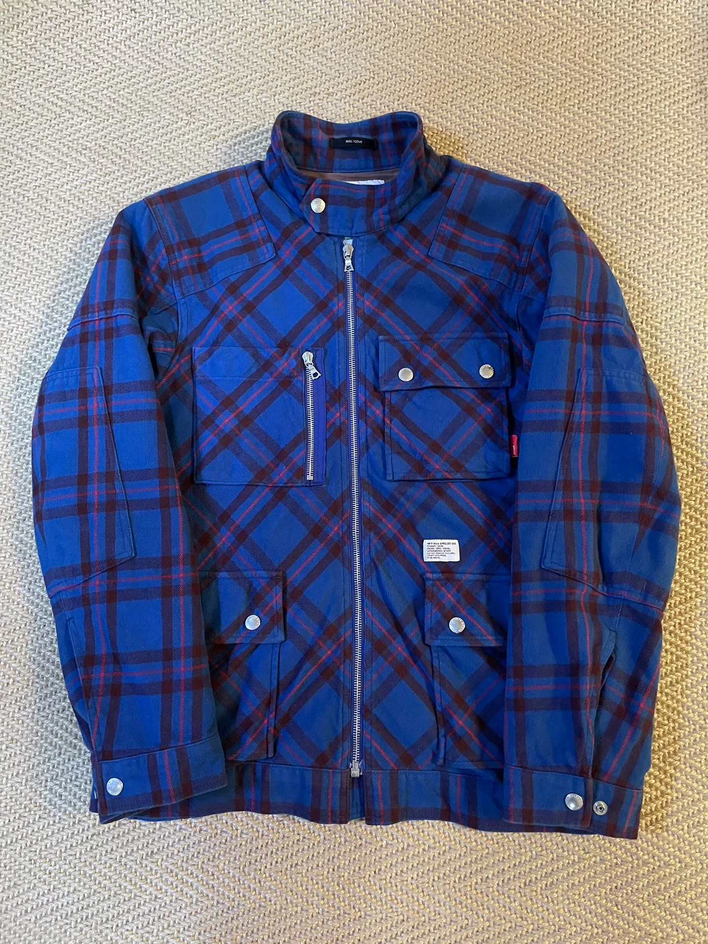 WTAPS M3 Twill Diamond Quilt Biker Jacket — back