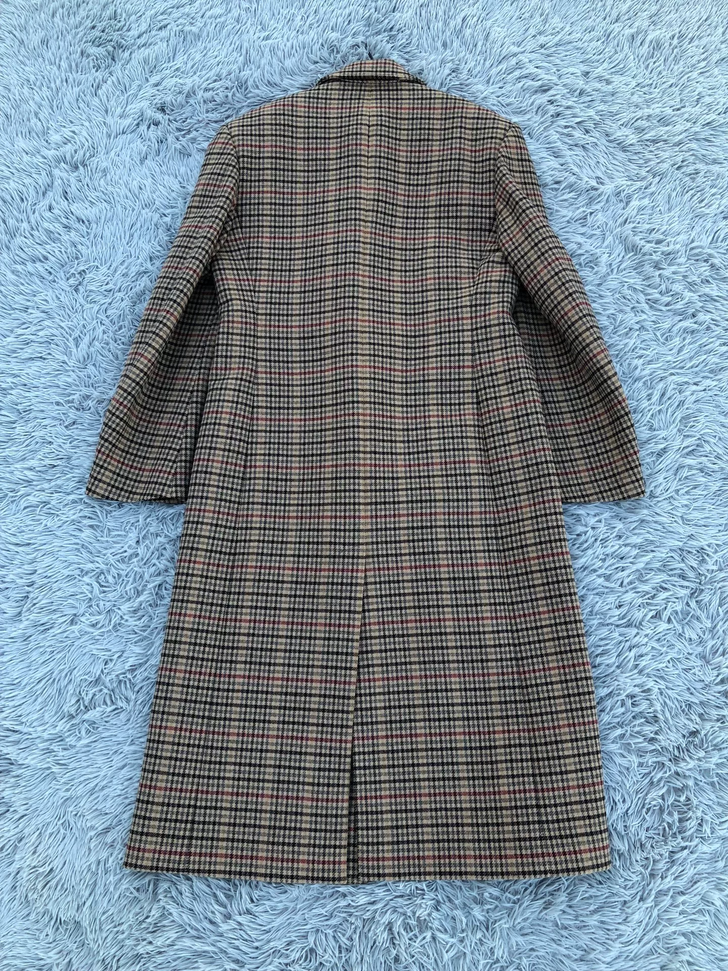 Balenciaga 17FW Houndstooth Wool Coat — label