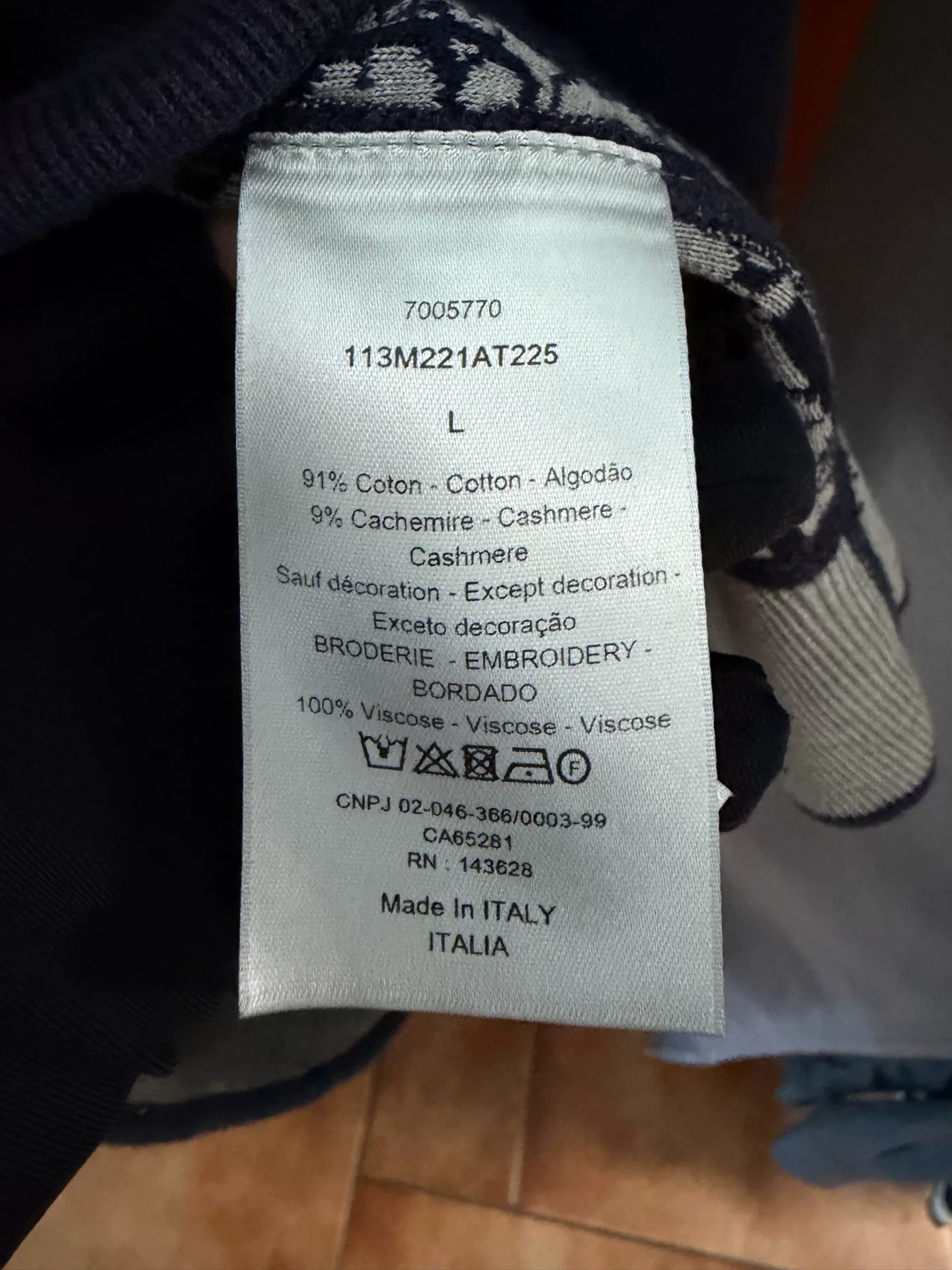 Dior Zip-Up Hoodie with Inner Monogram — back