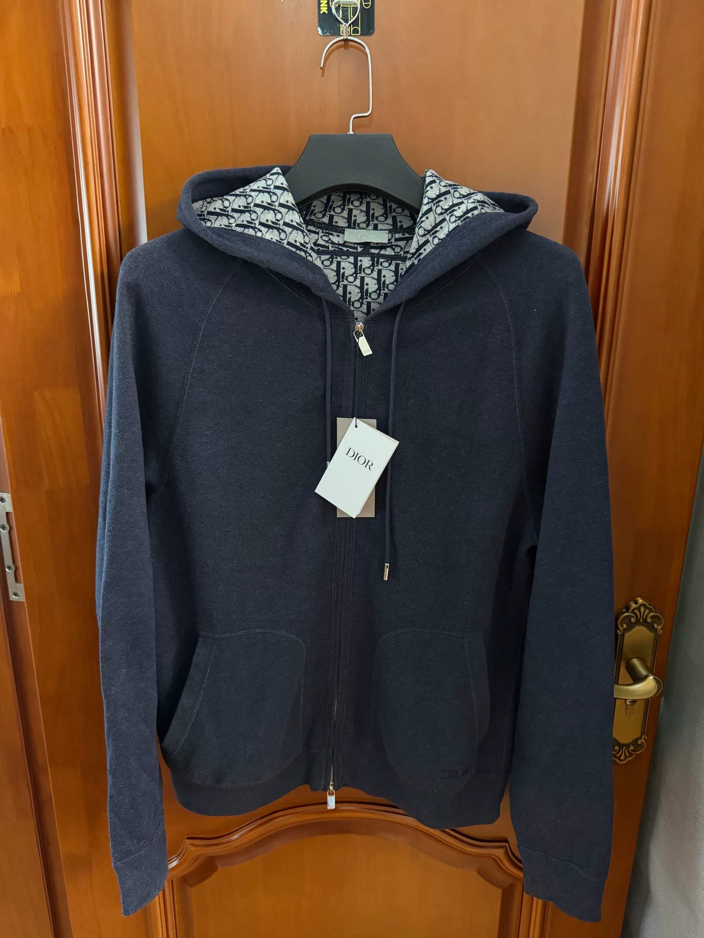 Dior Zip-Up Hoodie with Inner Monogram