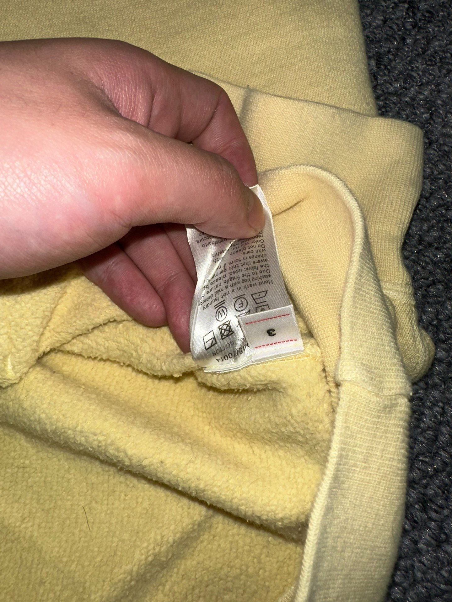 visvim ict yellow hoodie — detail