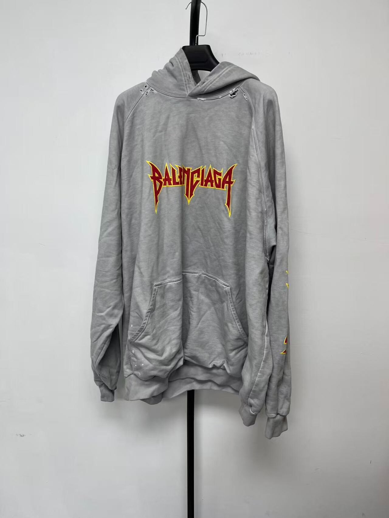 Balenciaga Logo Print Loose Hoodie