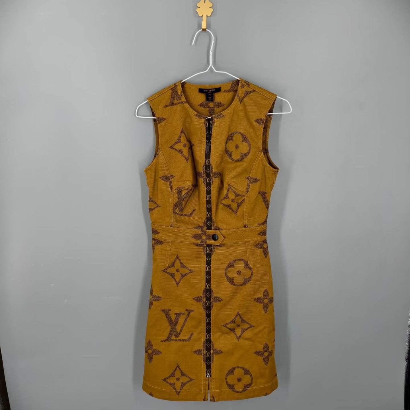Louis Vuitton Brown Monogram Sleeveless Dress