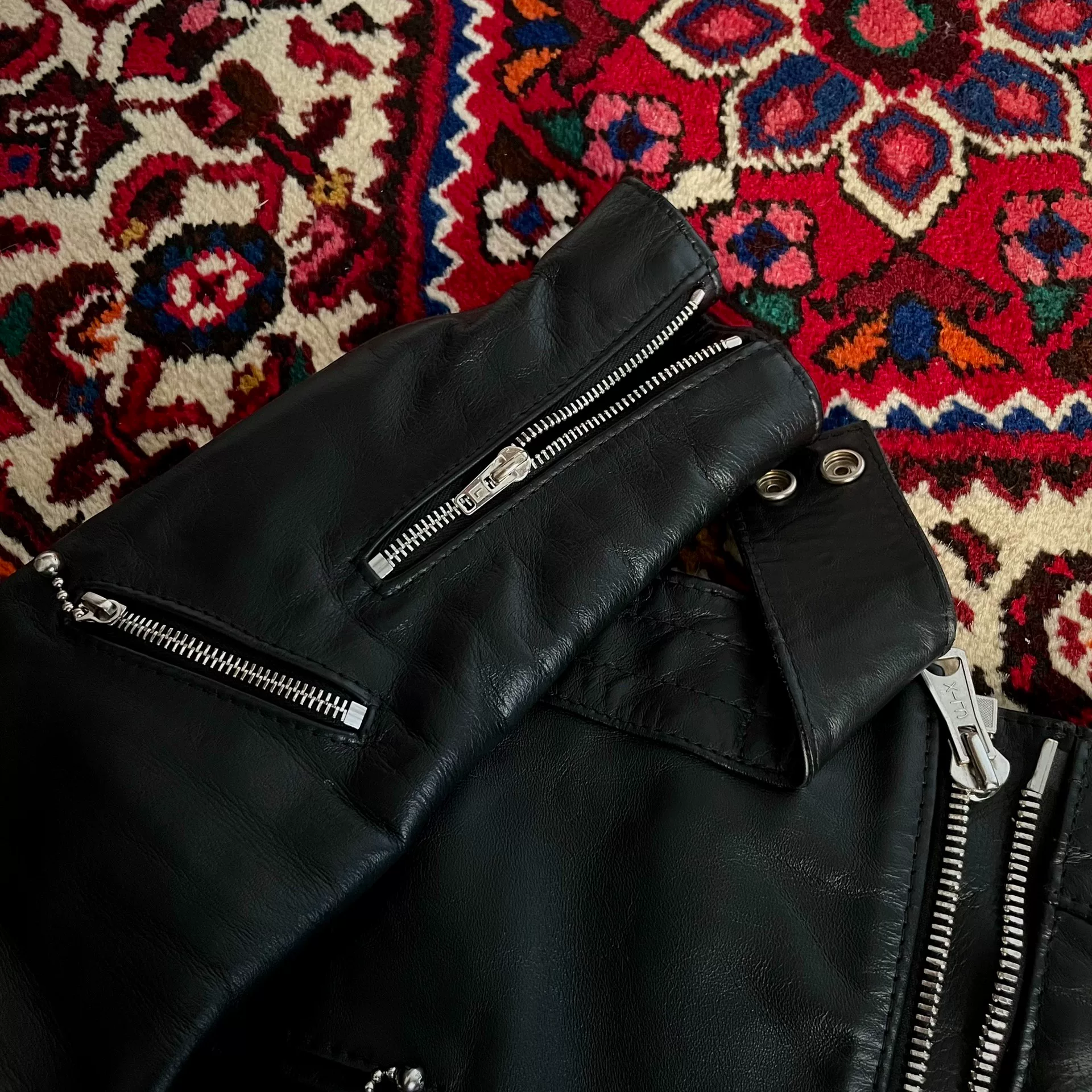 Lewis Leathers 441T Black Biker Jacket — label