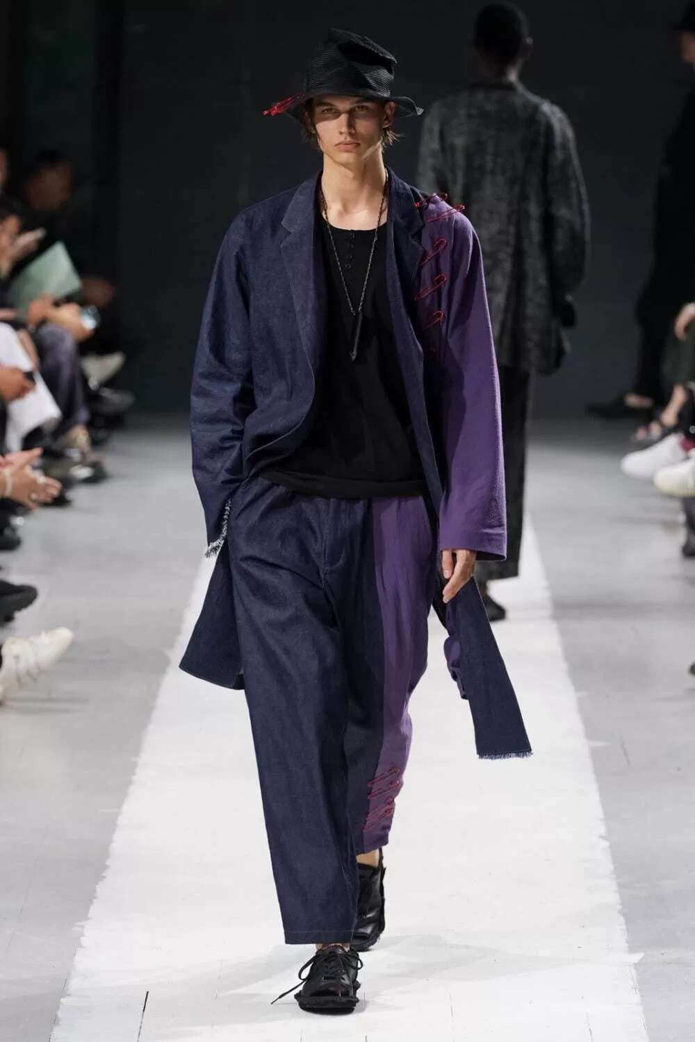 Yohji 24SS Oversized Linen Safety Pin Pants — back