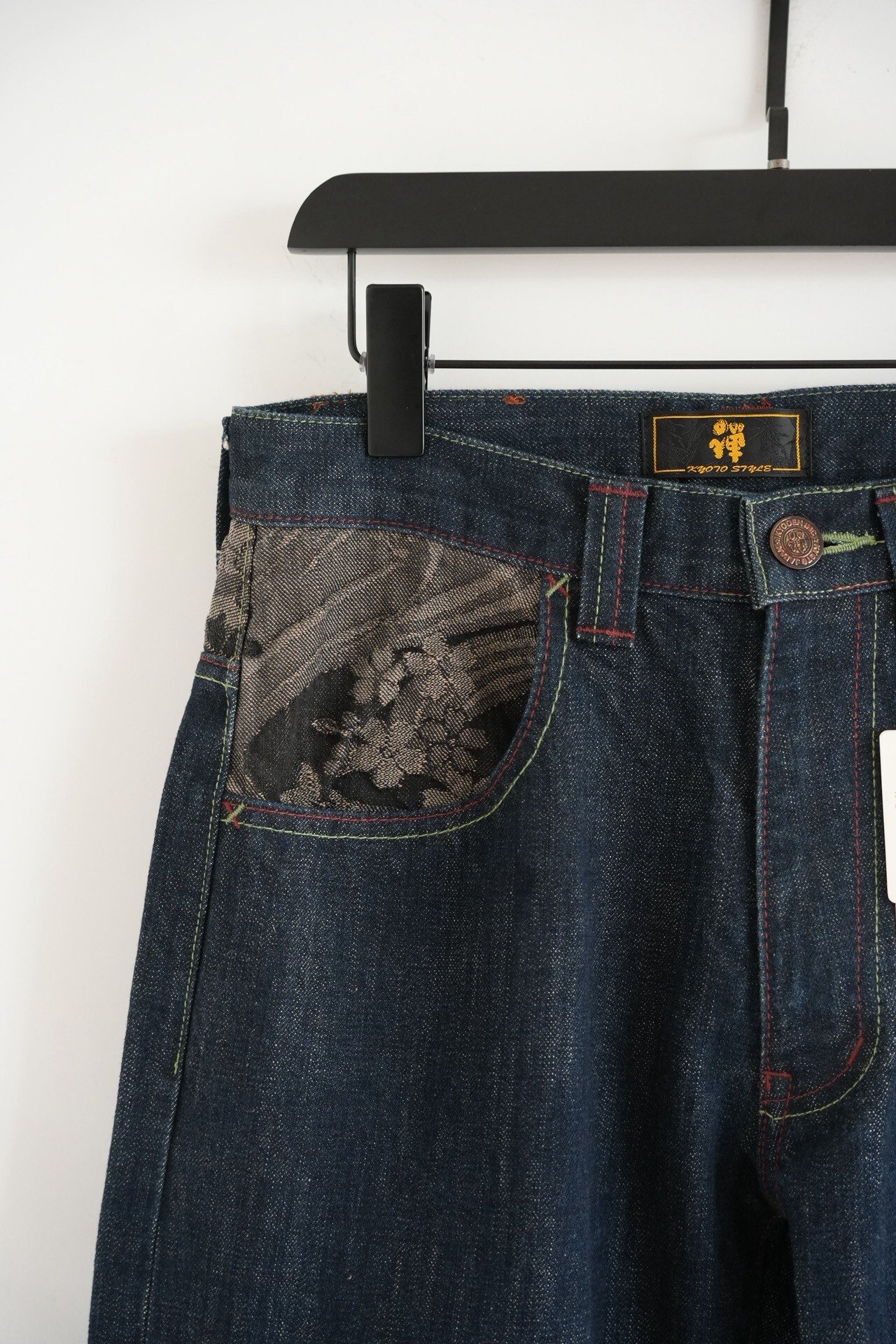 ZEN Yuzen Dyed Koi Hand-painted Jeans — back