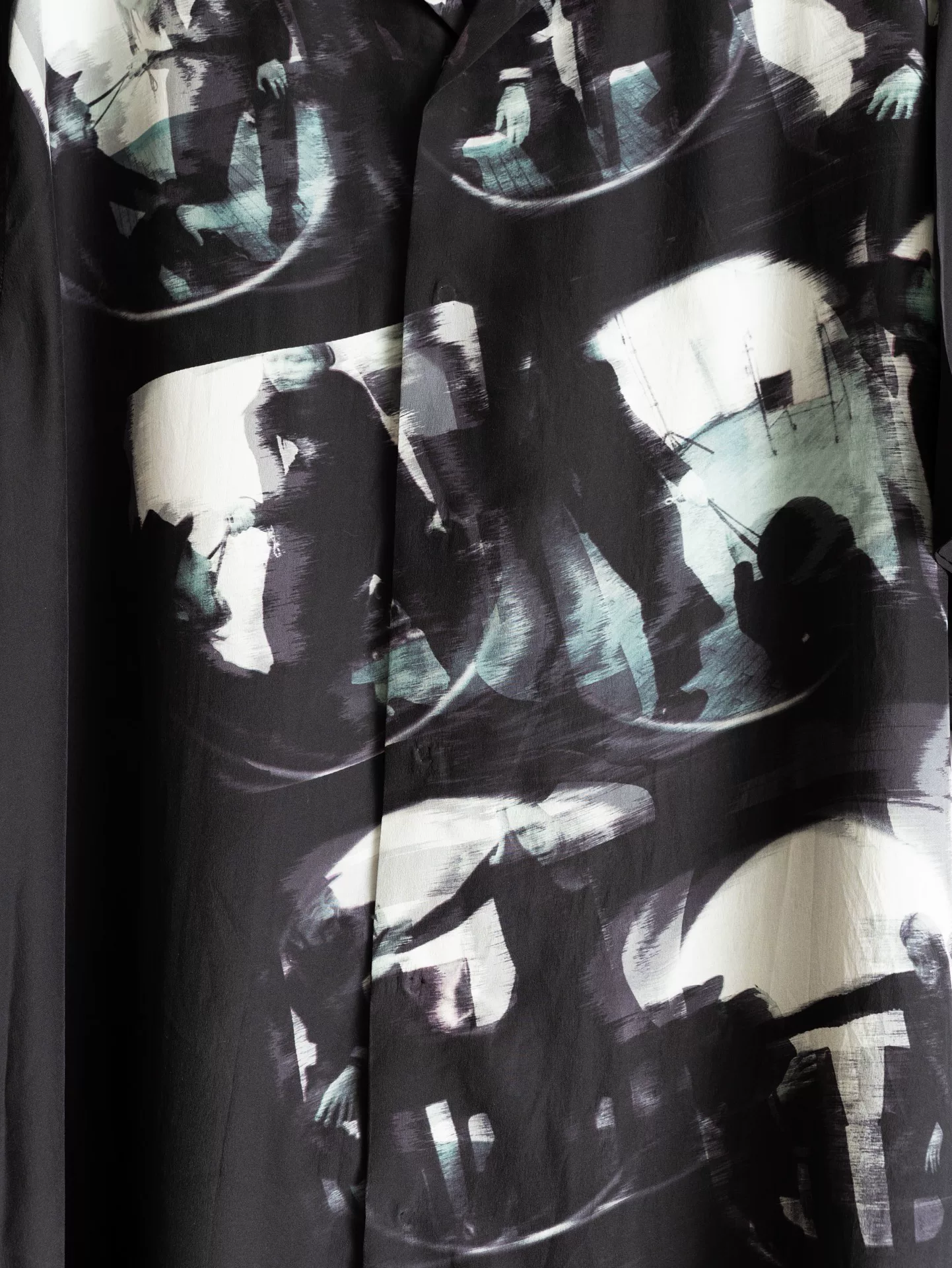 Yohji Yamamoto 22SS Double Image Silk Shirt — back