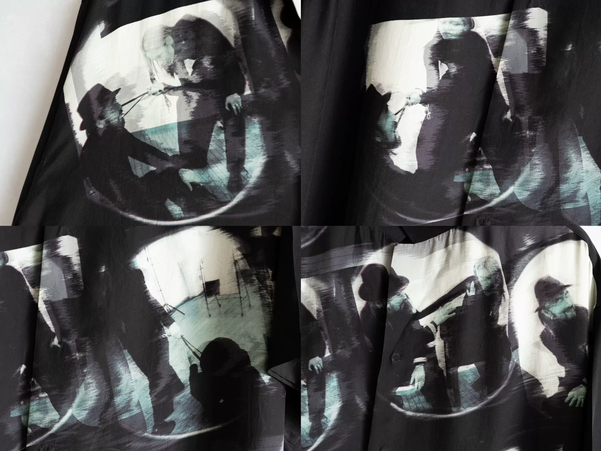 Yohji Yamamoto 22SS Double Image Silk Shirt — label