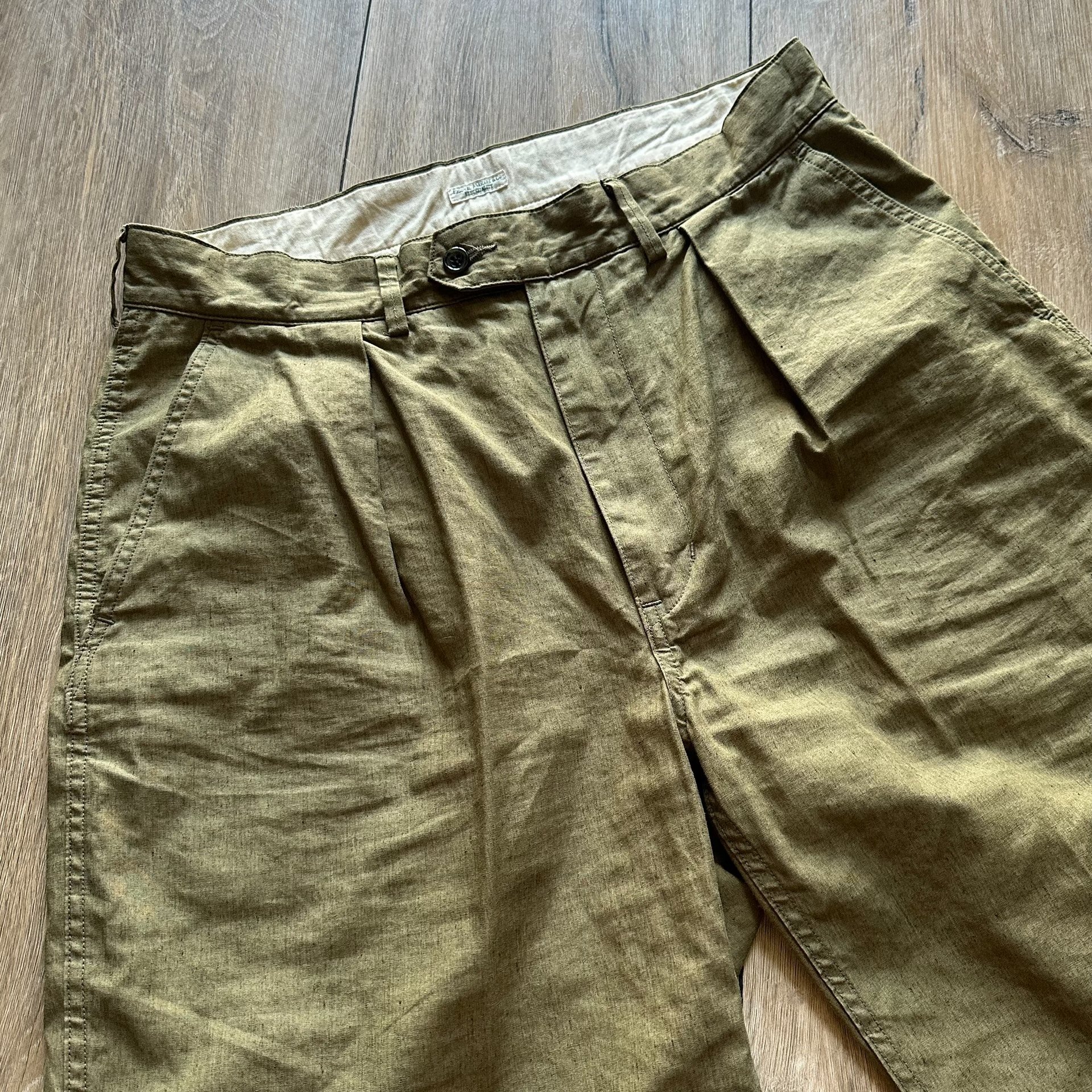 PHIGVEL Cotton-Linen Wide-Leg Pants — label