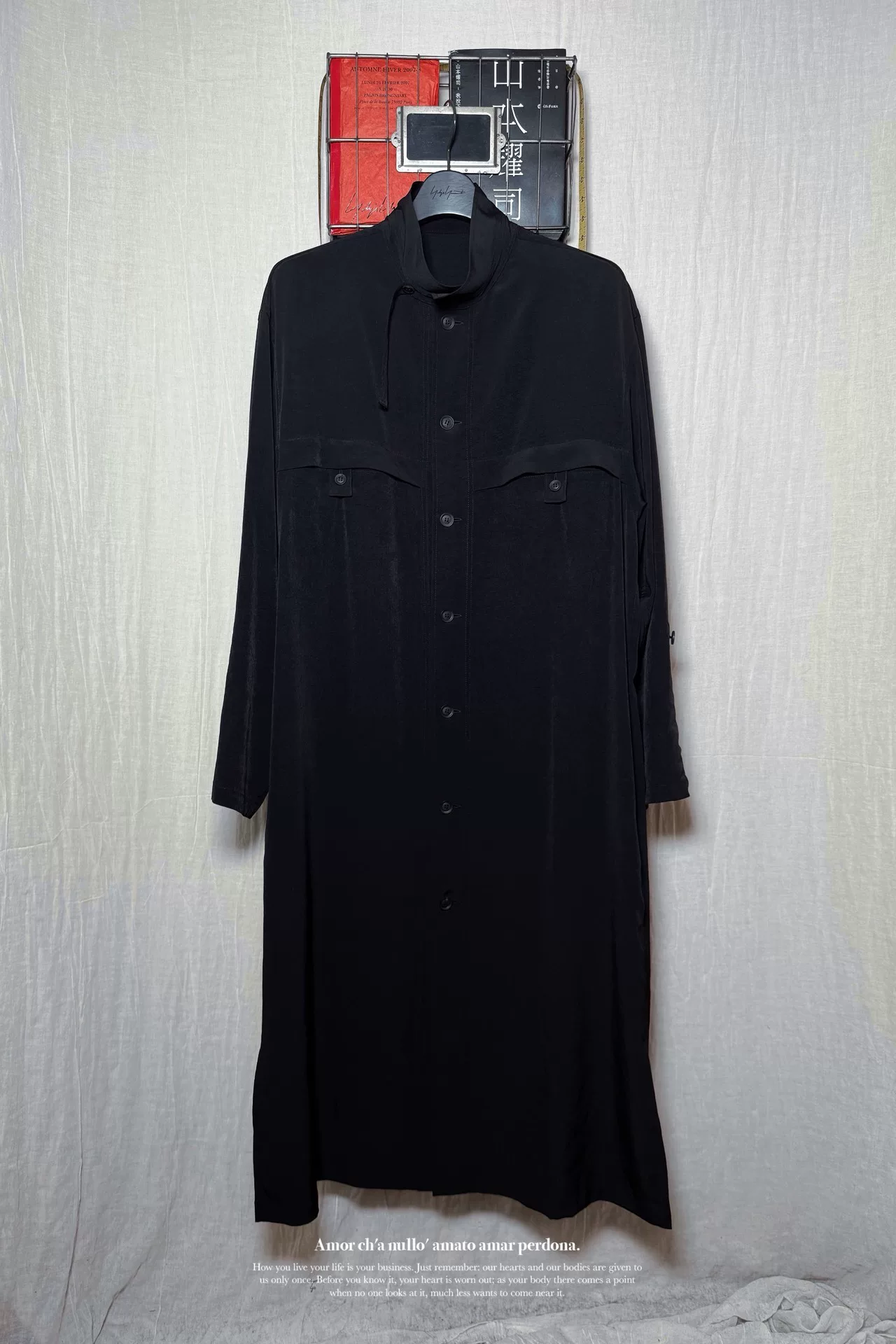 Yohji Yamamoto 2022SS Stand Collar Coat — front
