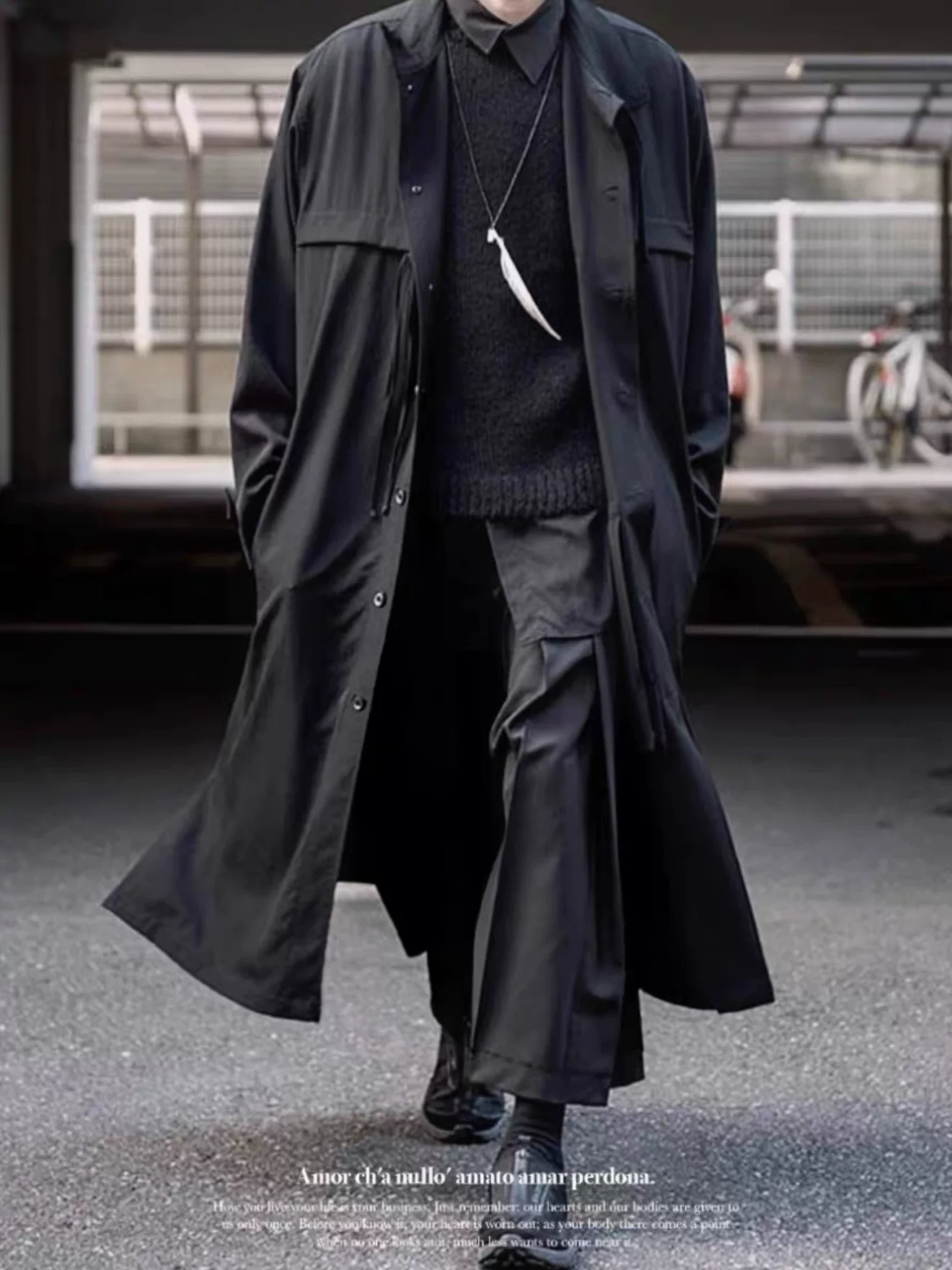 Yohji Yamamoto 2022SS Stand Collar Coat — back