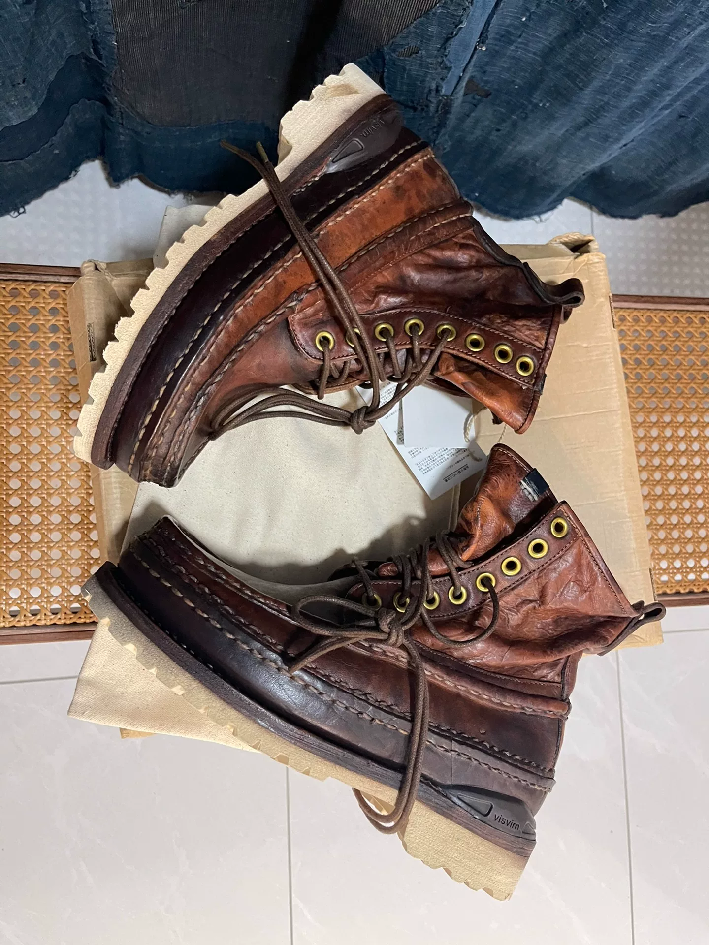 Visvim 19SS ICT Grizzly Mud-Dyed Boots — front