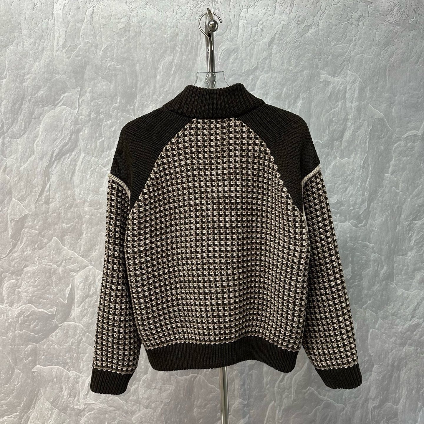 Louis Vuitton SS25 Logo Colorblock Knit Jacket — back
