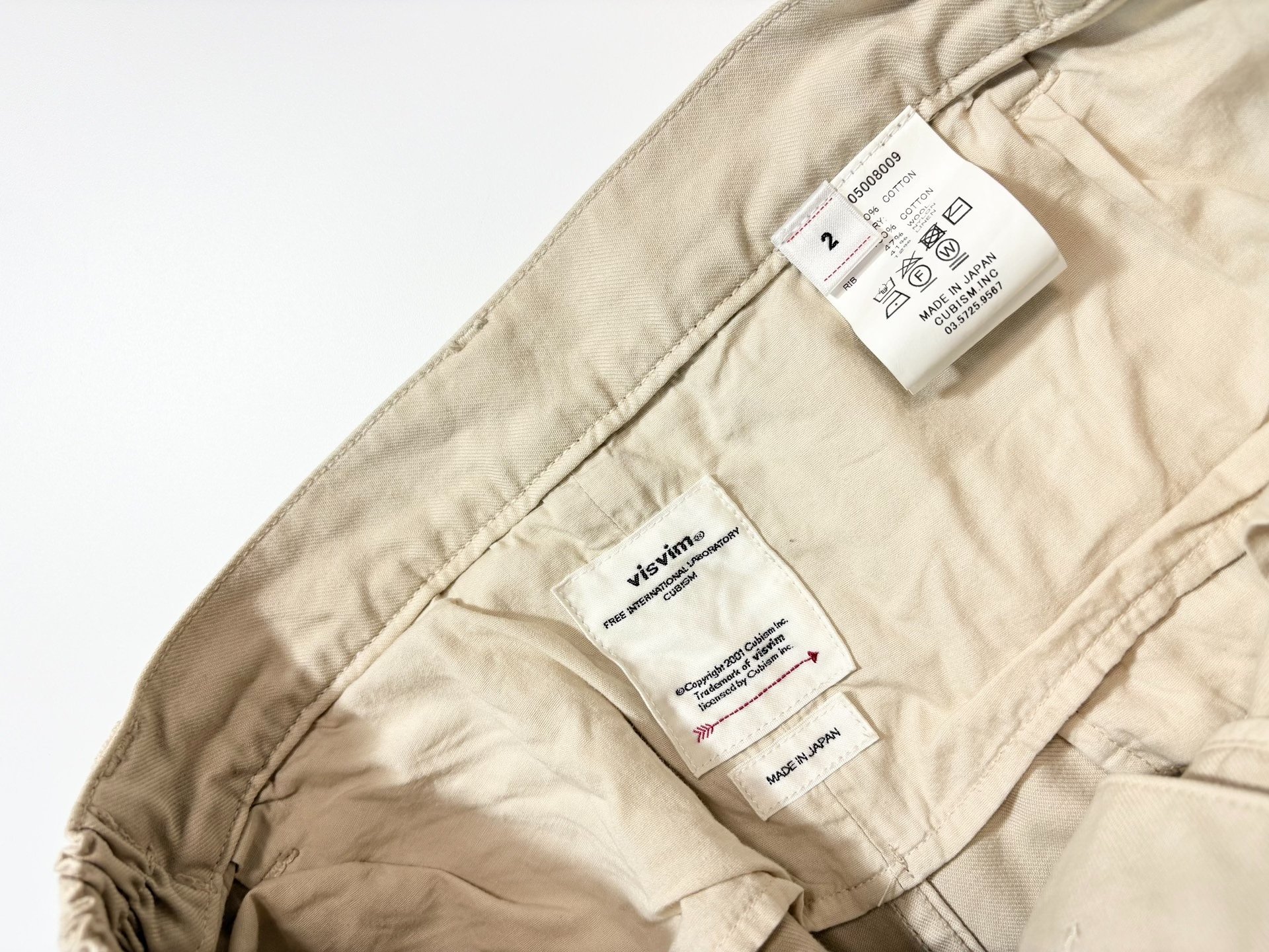 Visvim Carrol Chino Pants Distressed — label