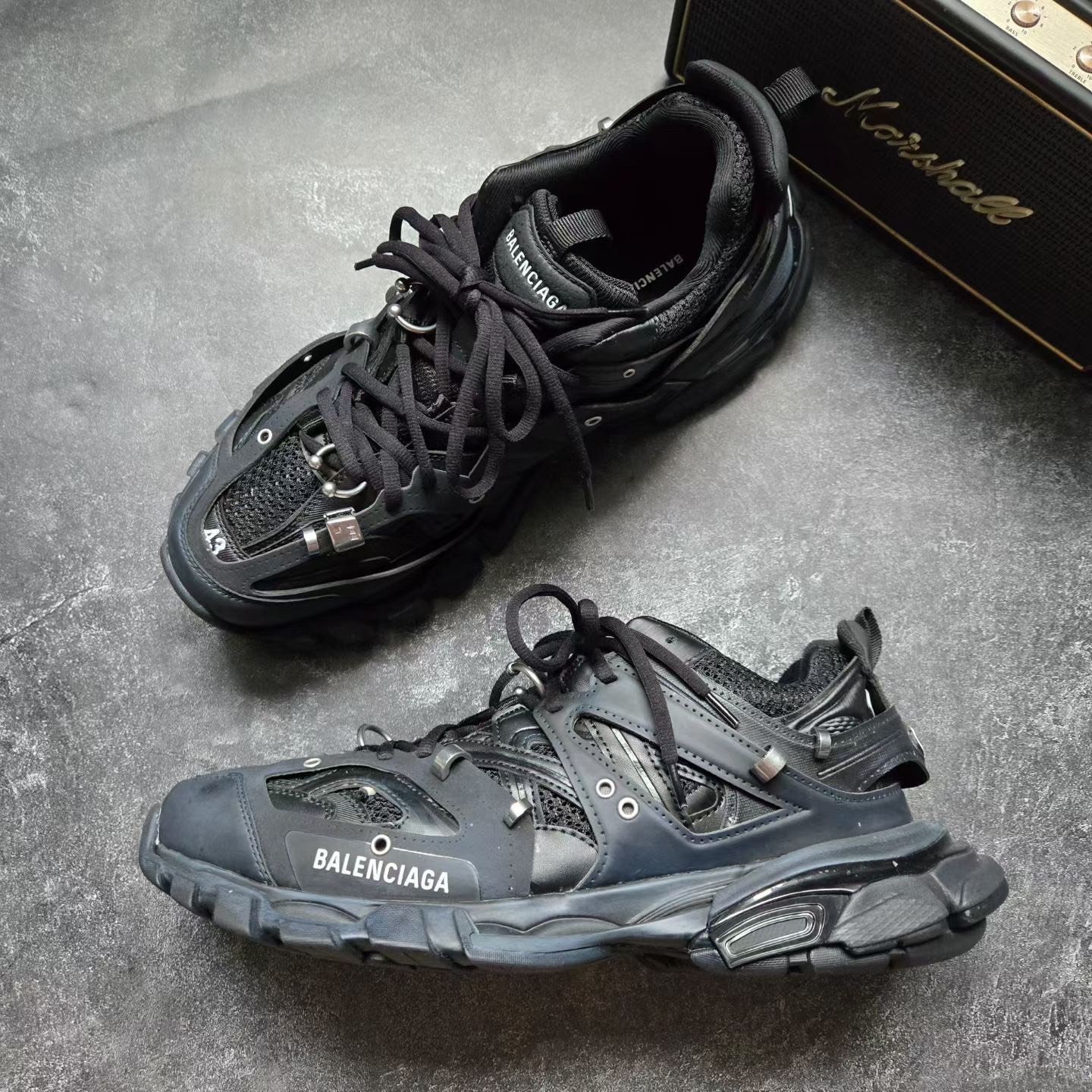 Balenciaga Track Puncture Hoop Sneakers — back