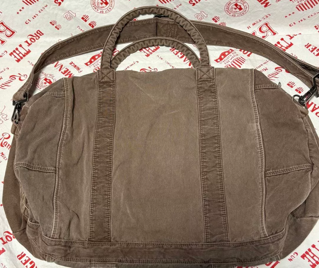 PORTER 1980s Vintage Brown Boston Bag — front