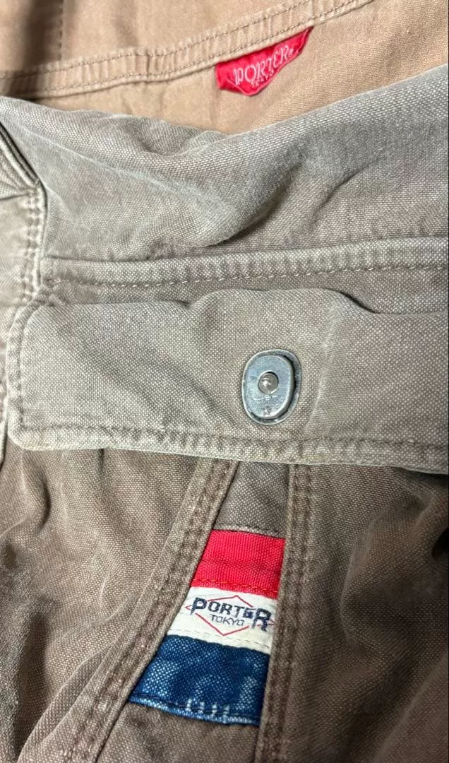 PORTER 1980s Vintage Brown Boston Bag — label