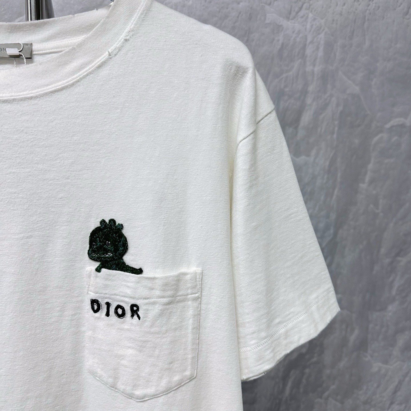 DIOR Dinosaur Embroidery Pocket T-Shirt — detail
