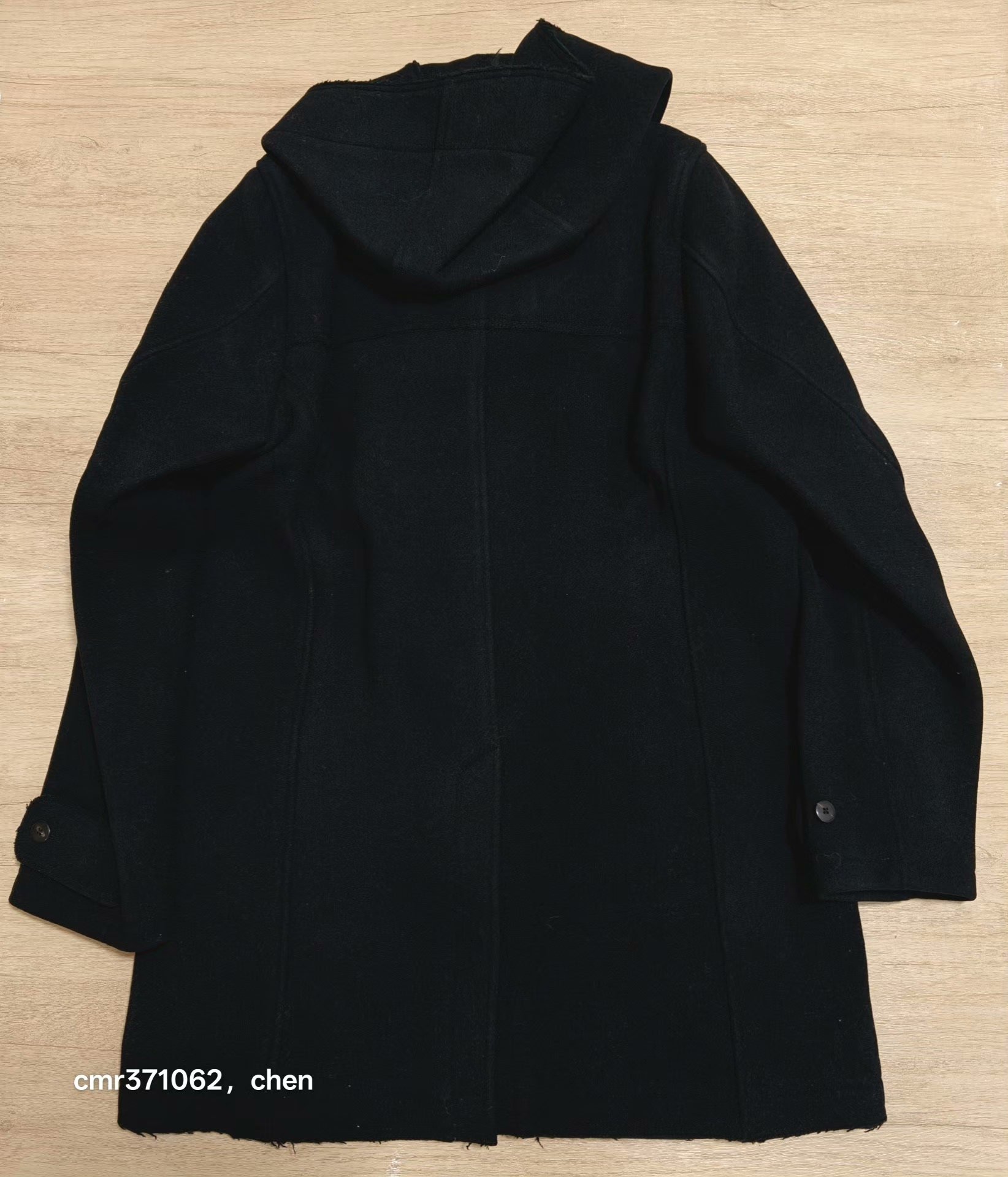 visvim 15AW Commodore Melton Wool Coat — label