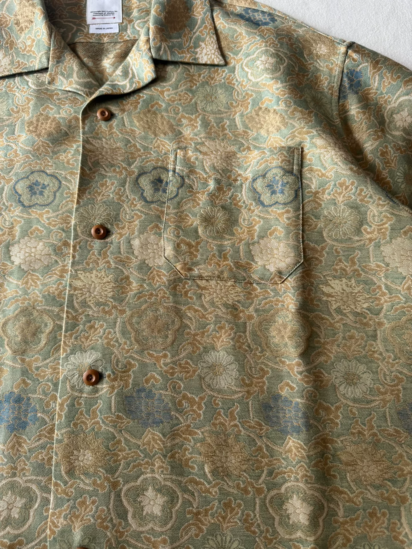VISVIM 23AW Copa Jacquard Short-Sleeve Shirt — detail