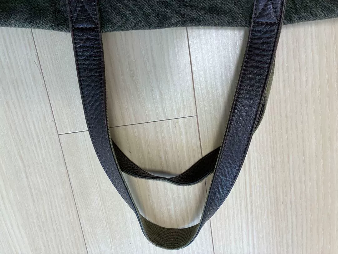 Porter Olive Green Felt Tote Bag — detail