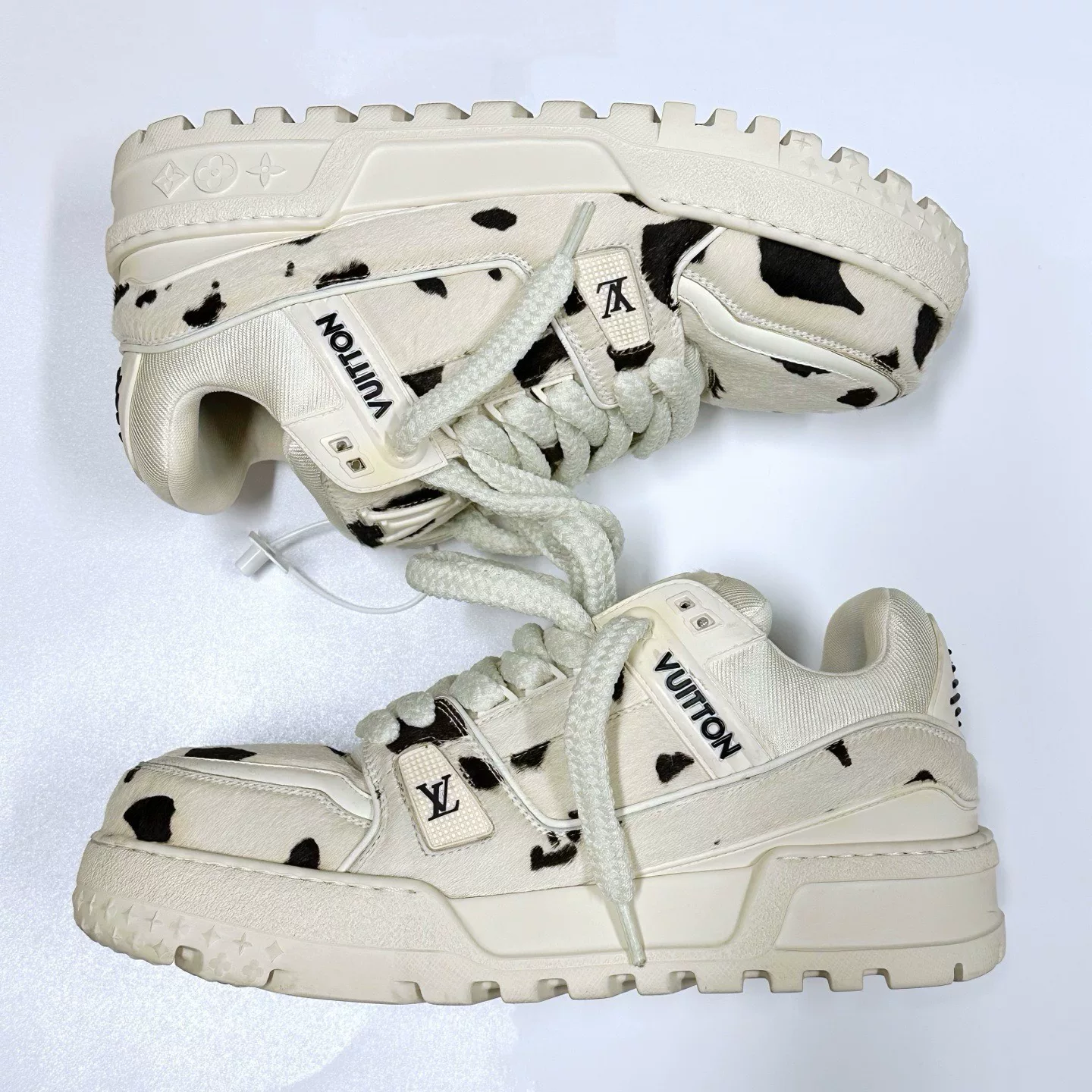 Louis Vuitton Trainer Maxi Cow Print Sneakers — back