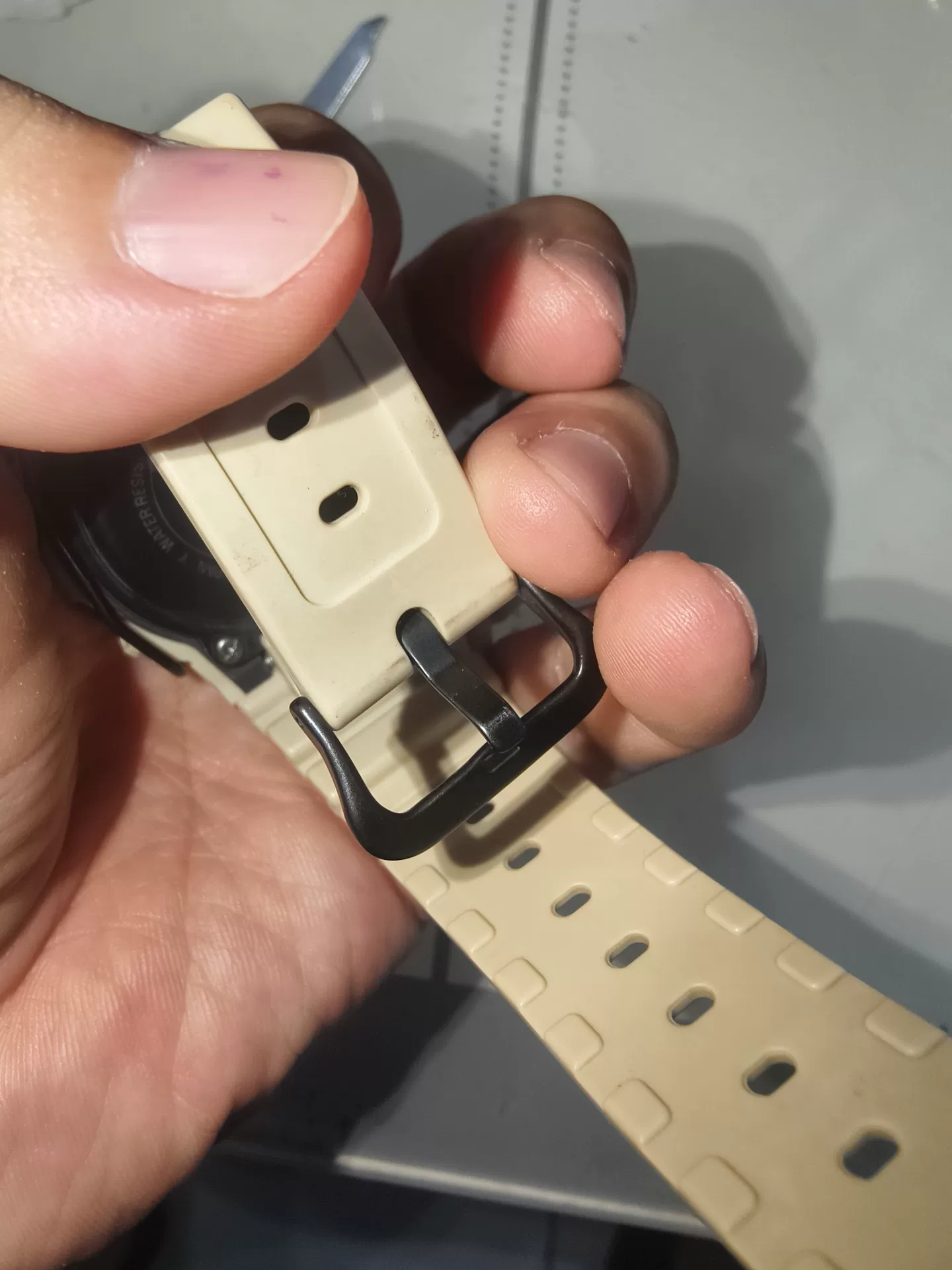 Casio x n.hoolywood Beige Square Case — back