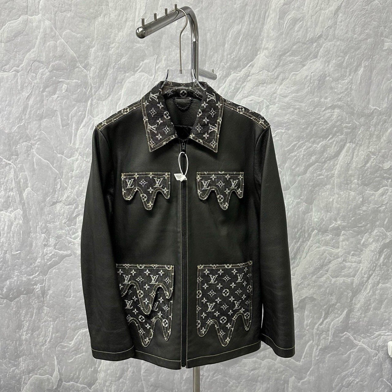 Louis Vuitton Nigo Patchwork Monogram Leather Jacket