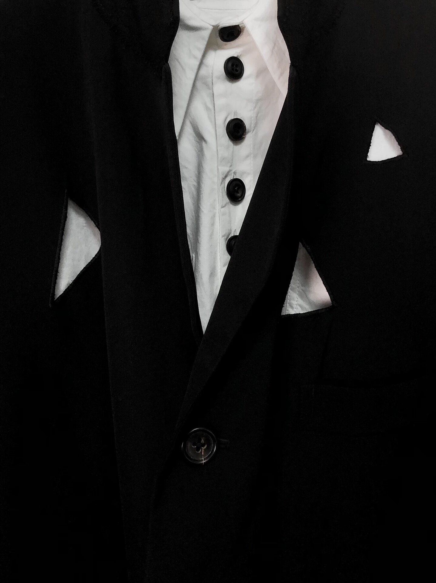 Yohji Yamamoto 92SS Laser Cut Coat — detail