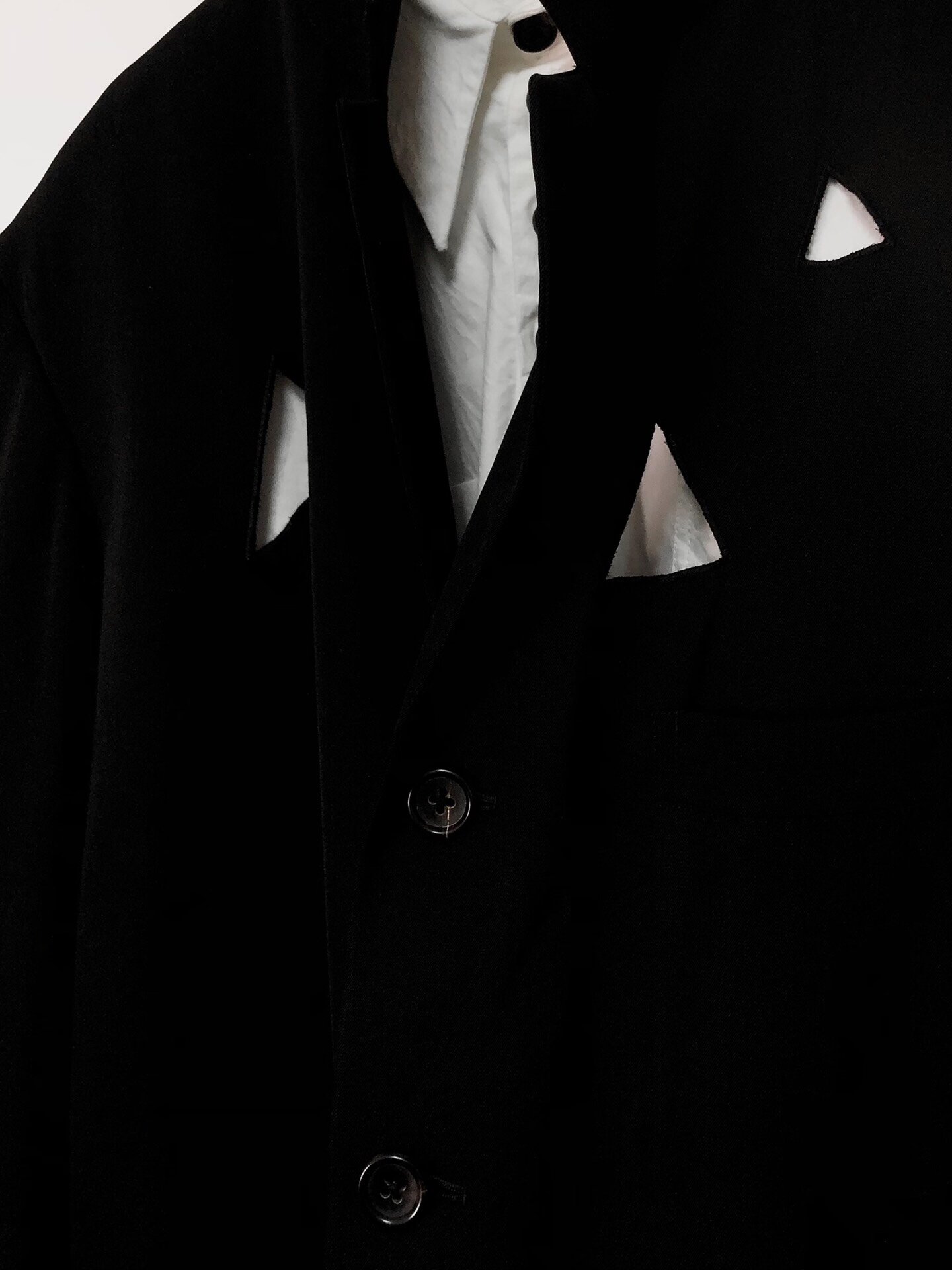 Yohji Yamamoto 92SS Laser Cut Coat — back