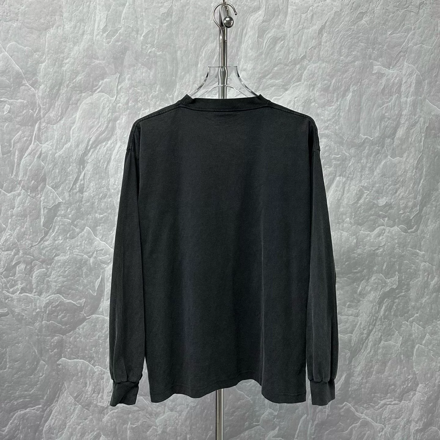 Balenciaga SS25 2B Print Distressed Long-Sleeve T-shirt — back