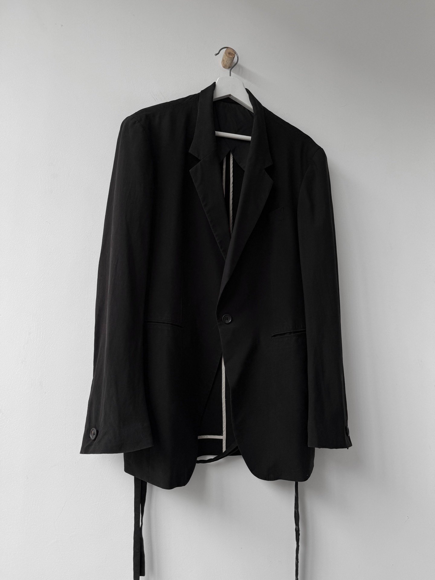 Yohji Yamamoto Y's 07SS Cupro Blazer — detail
