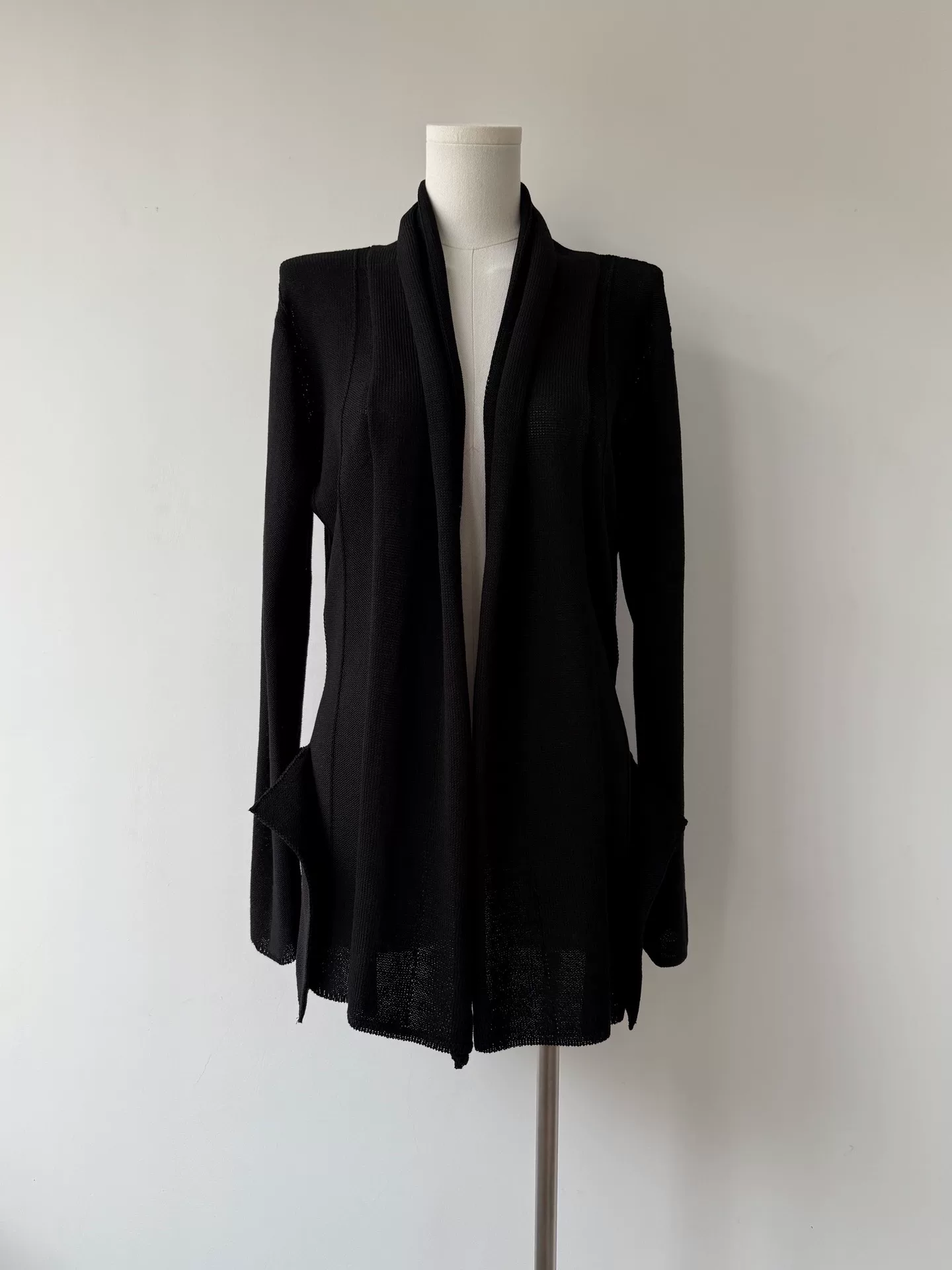 Yohji Yamamoto 18SS Asymmetric Unisex Cardigan — front