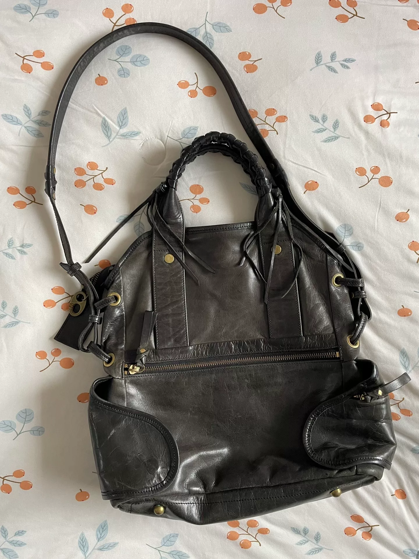 Corneliani Black Leather Handbag Crossbody