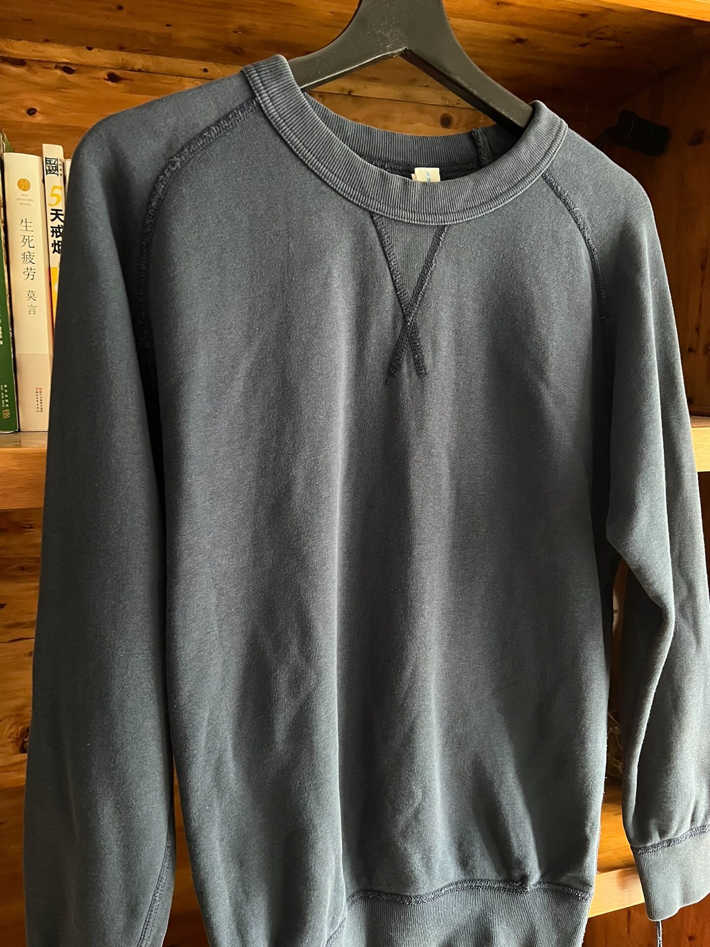 Pure Blue Japan Indigo Dyed Sweatshirt — detail