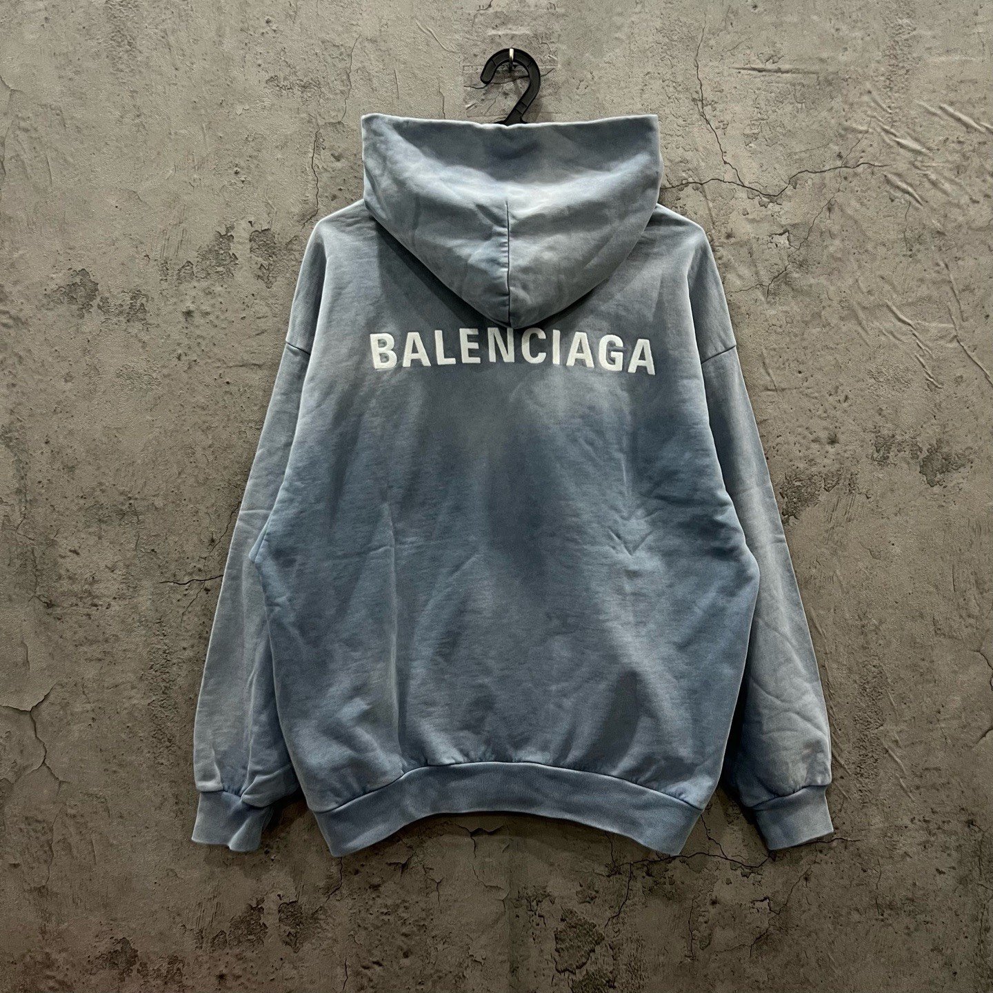 Balenciaga Embroidered Logo Hoodie — front