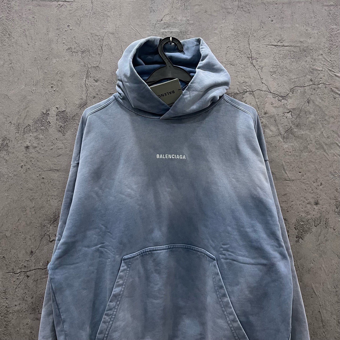 Balenciaga Embroidered Logo Hoodie — detail