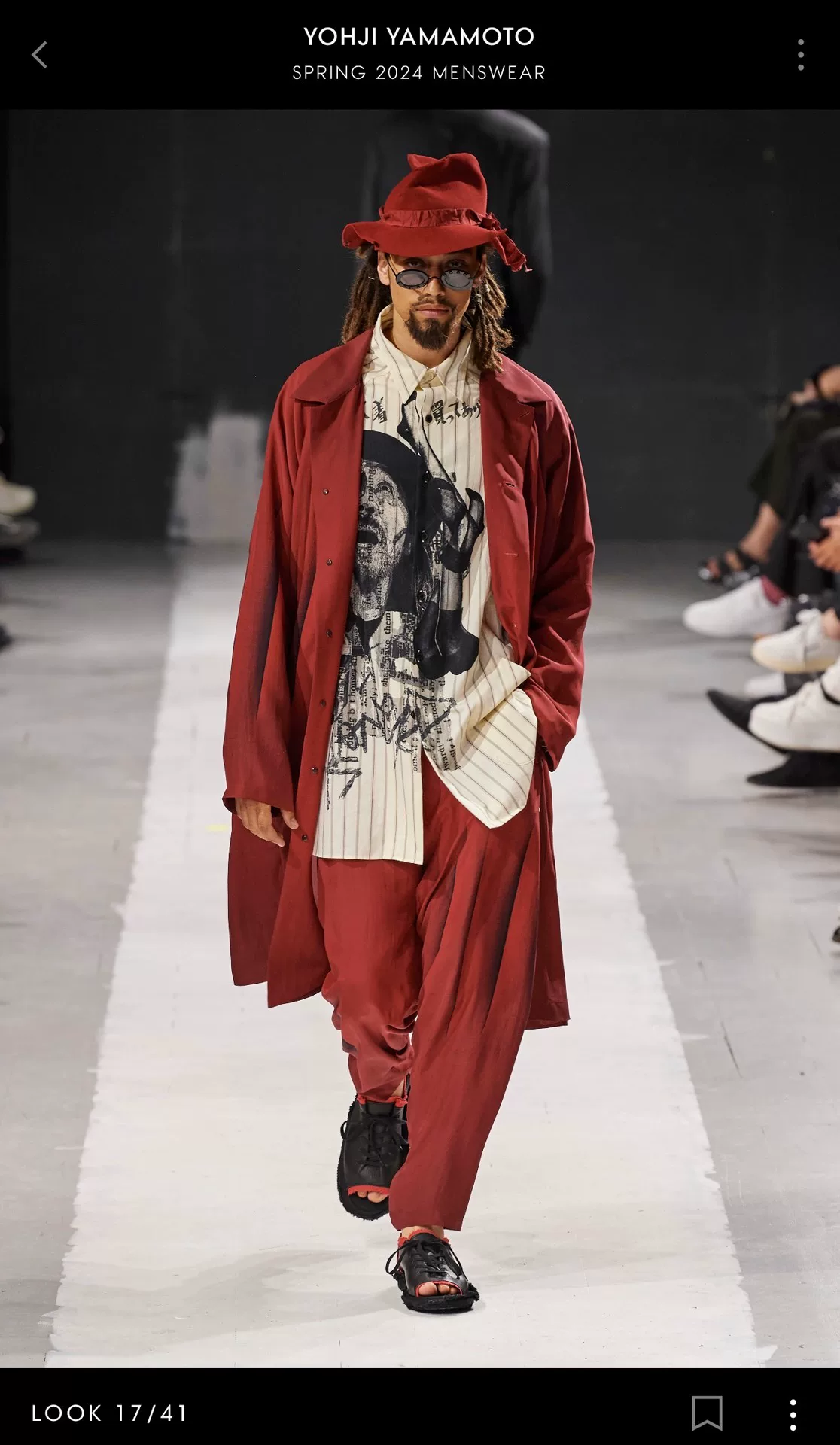 Yohji Yamamoto 24SS Striped Print Shirt — label