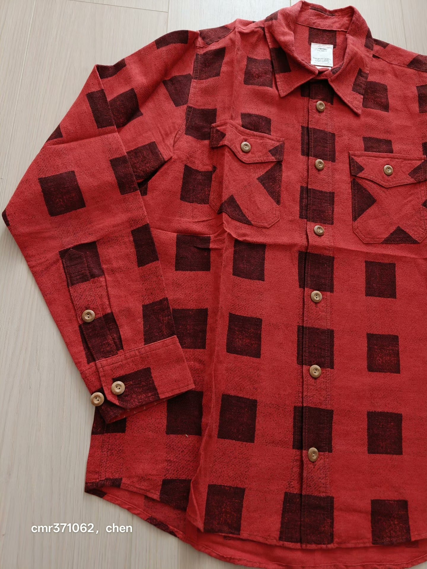 VISVIM 18SS BLACK ELK FLANNEL — front