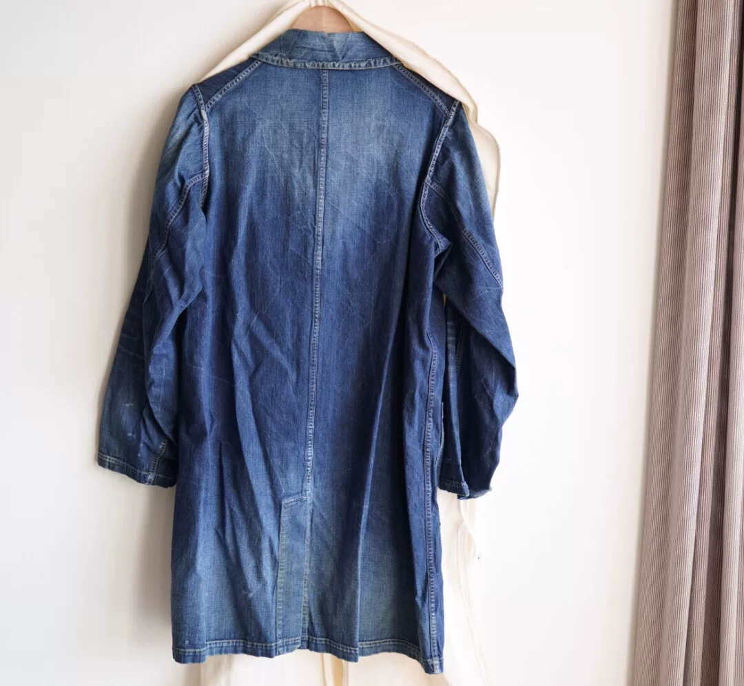 visvim Grease Monkey Denim Trench Coat — front