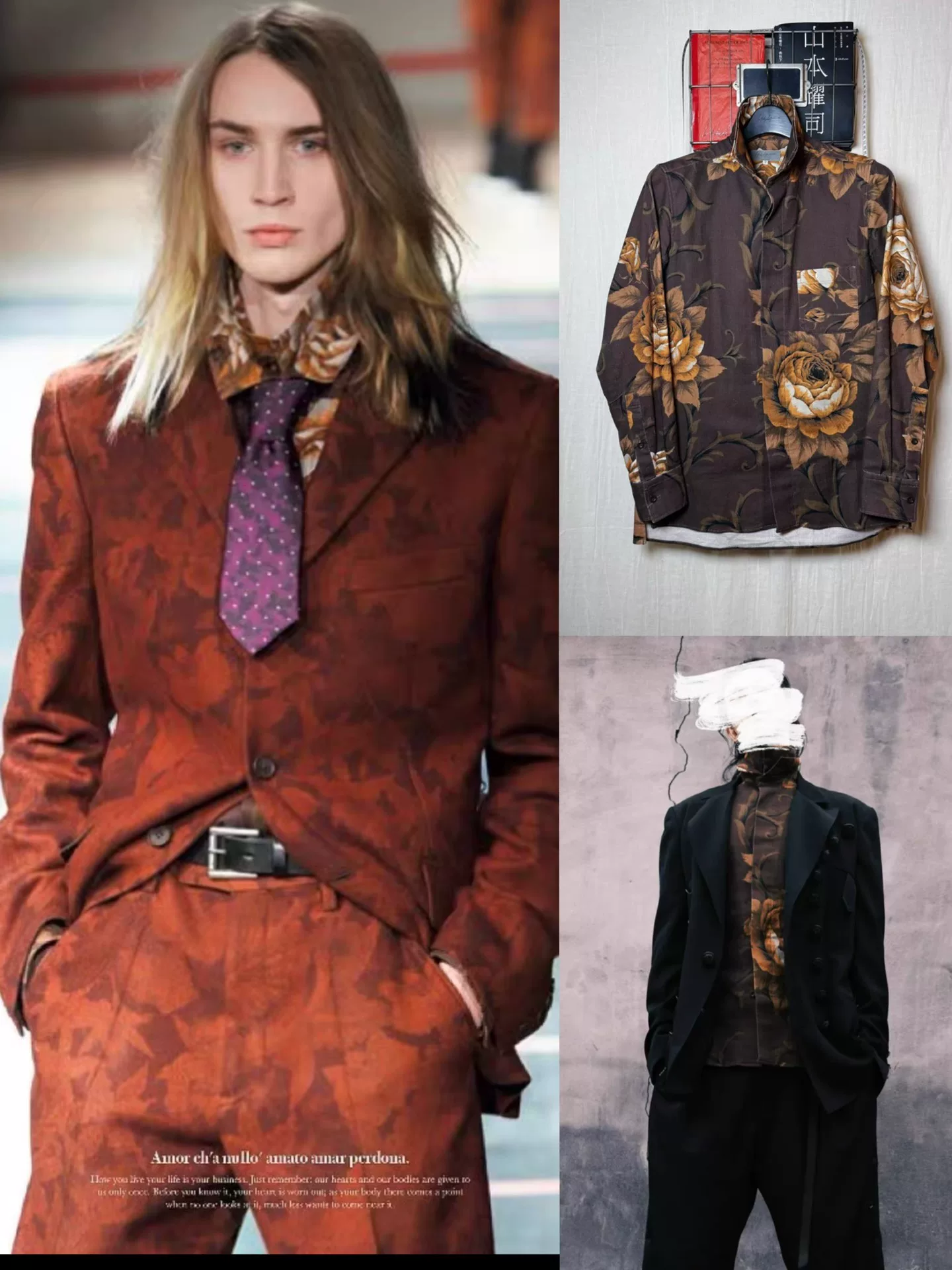 Yohji Yamamoto 14AW Peony Double Collar Shirt