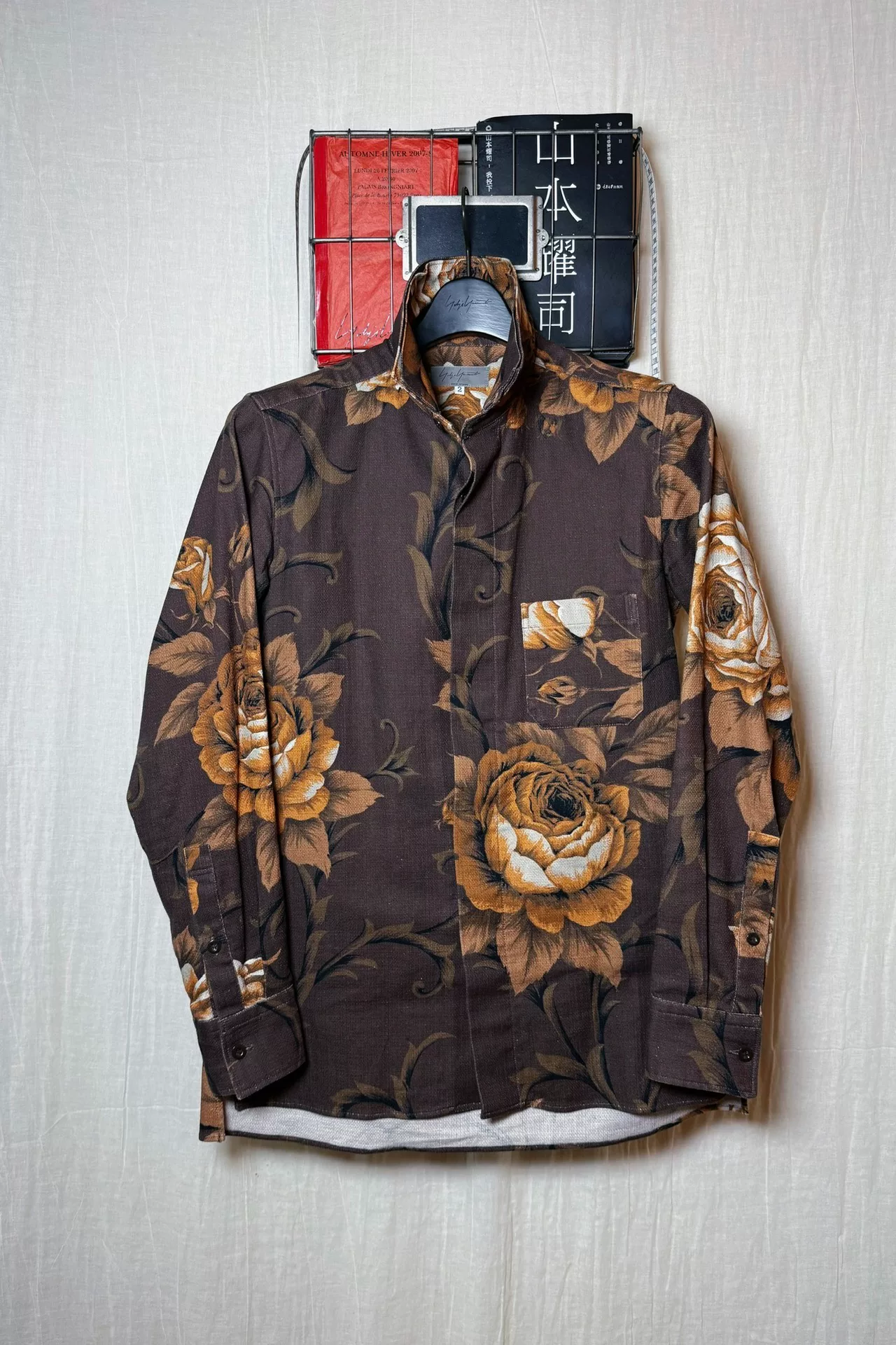 Yohji Yamamoto 14AW Peony Double Collar Shirt — front