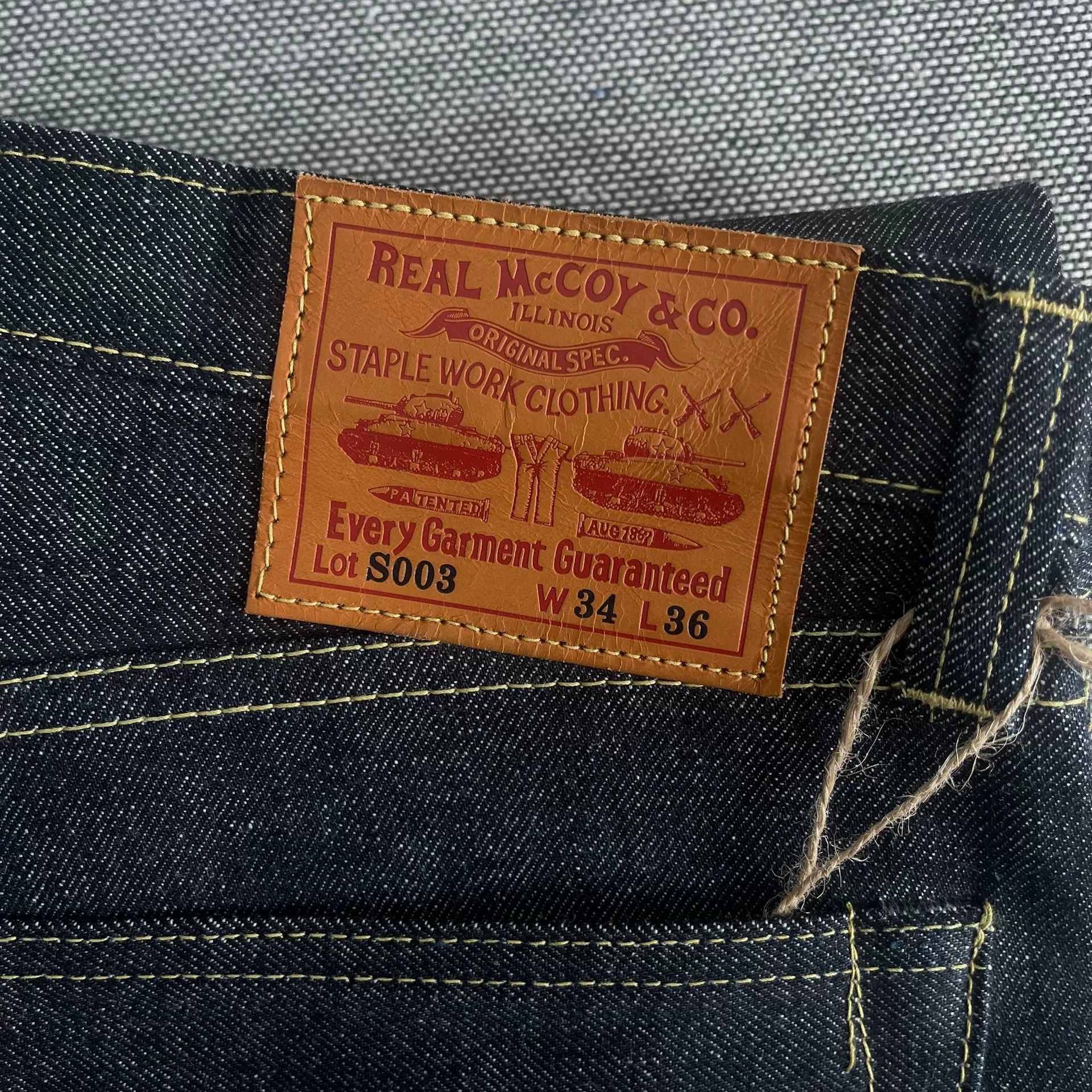 The Real McCoy S003 Jeans — back